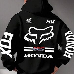Honda Fox Men's Black Crewneck Sweater